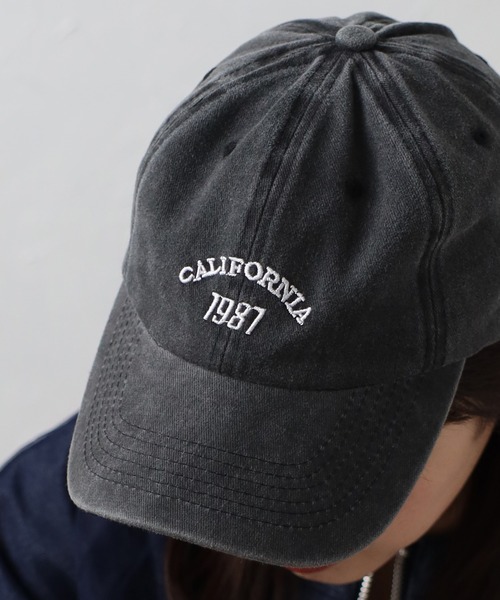 Bonjour Sagan（ボンジュールサガン）の「CALIFORNIA1987ロゴピグメントキャップ（キャップ・レディース・ネイビー/ライトブラック・FREE）」の14枚目の写真