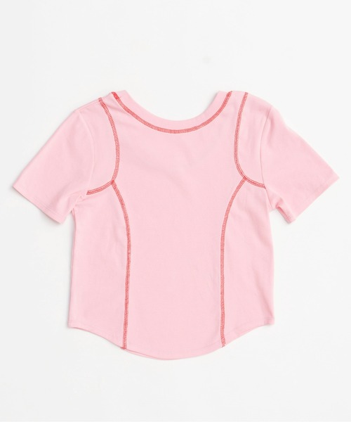 MAISON SPECIAL(メゾンスペシャル)の「Bicolor Stitch Compact T-shirt/バイカラーステッチコンパクトTシャツ(Tシャツ/カットソー・レディース・チャコールグレー/ホワイト/ライム/ピンク・FREE)」の20枚目の写真