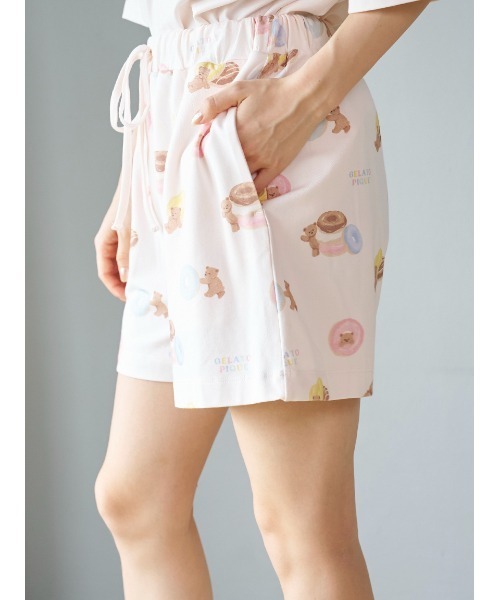 セール】ドーナツベア柄ショートパンツ（ルームウェア/パジャマ