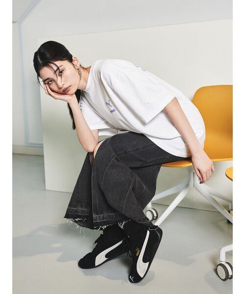 PUMA(プーマ)の「PUMA MURUA CAT MESSAGE TEE(Tシャツ/カットソー・レディース・ブラック/ホワイト・FREE)」の3枚目の写真