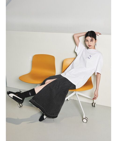 PUMA(プーマ)の「PUMA MURUA CAT MESSAGE TEE(Tシャツ/カットソー・レディース・ブラック/ホワイト・FREE)」の4枚目の写真