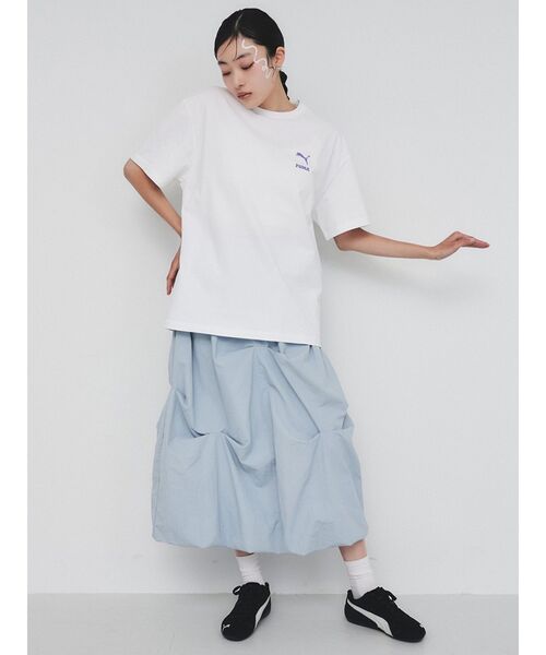 PUMA(プーマ)の「PUMA MURUA CAT MESSAGE TEE(Tシャツ/カットソー・レディース・ブラック/ホワイト・FREE)」の7枚目の写真