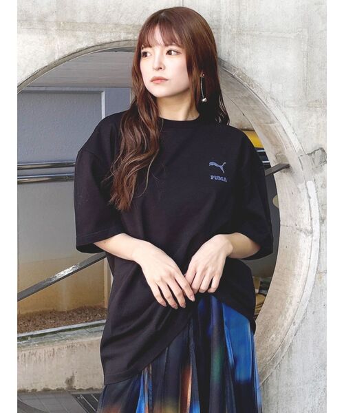 PUMA(プーマ)の「PUMA MURUA CAT MESSAGE TEE(Tシャツ/カットソー・レディース・ブラック/ホワイト・FREE)」の10枚目の写真