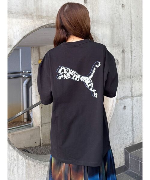 PUMA(プーマ)の「PUMA MURUA CAT MESSAGE TEE(Tシャツ/カットソー・レディース・ブラック/ホワイト・FREE)」の11枚目の写真