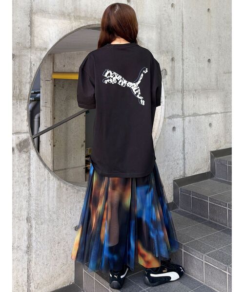 PUMA(プーマ)の「PUMA MURUA CAT MESSAGE TEE(Tシャツ/カットソー・レディース・ブラック/ホワイト・FREE)」の14枚目の写真