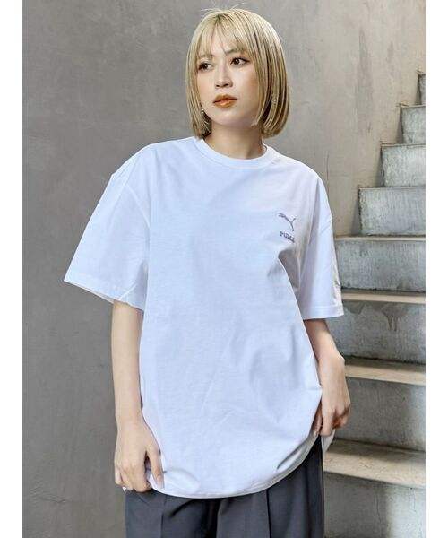 PUMA(プーマ)の「PUMA MURUA CAT MESSAGE TEE(Tシャツ/カットソー・レディース・ブラック/ホワイト・FREE)」の16枚目の写真