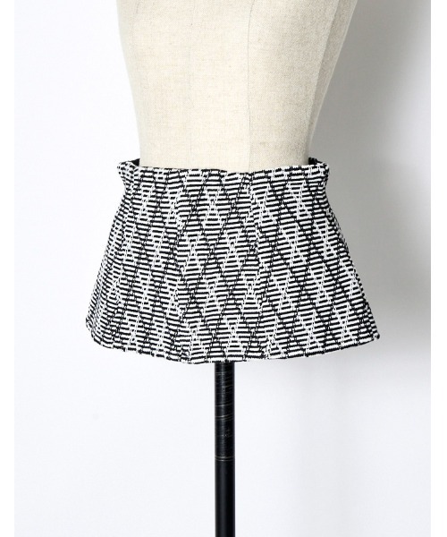 RUMCHE（ラムシェ）の「Knit Bonding Belt / ニットボンディングベルト（ベルト・レディース・ブラック×グレー・FREE）」の7枚目の写真