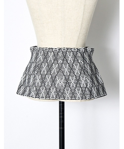 RUMCHE（ラムシェ）の「Knit Bonding Belt / ニットボンディングベルト（ベルト・レディース・ブラック×グレー・FREE）」の8枚目の写真