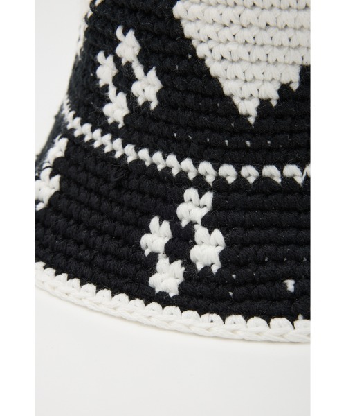 SLY（スライ）の「HEART KNIT BUCKET HAT ハート ニット バケット ハット（ハット・レディース・ブラック/ブルー・FREE）」の6枚目の写真