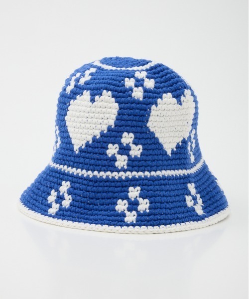SLY（スライ）の「HEART KNIT BUCKET HAT ハート ニット バケット ハット（ハット・レディース・ブラック/ブルー・FREE）」の12枚目の写真