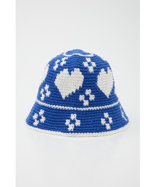 SLY（スライ）の「HEART KNIT BUCKET HAT ハート ニット バケット ハット（ハット・レディース・ブラック/ブルー・FREE）」の13枚目の写真