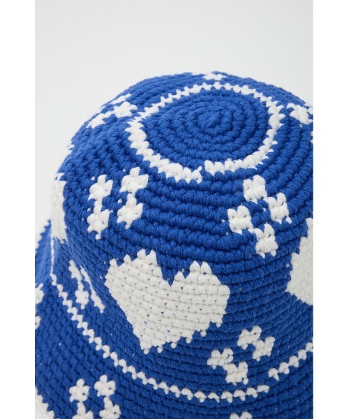 SLY（スライ）の「HEART KNIT BUCKET HAT ハート ニット バケット ハット（ハット・レディース・ブラック/ブルー・FREE）」の16枚目の写真