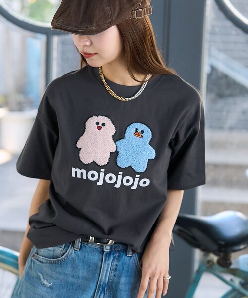 PUBLUX（パブリュクス）の「PUBLUX/パブリュクス mojojojo 相良刺繍 アートTシャツ　限定展開（Tシャツ/カットソー・レディース・グレー/オフホワイト・ﾌﾘ-）」の7枚目の写真