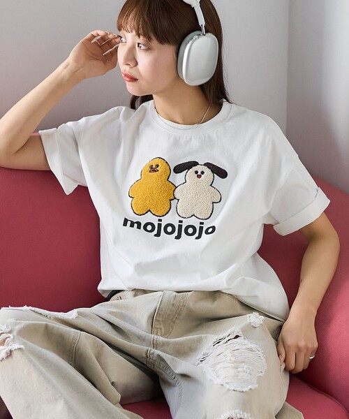 PUBLUX（パブリュクス）の「PUBLUX/パブリュクス mojojojo 相良刺繍 アートTシャツ　限定展開（Tシャツ/カットソー・レディース・グレー/オフホワイト・ﾌﾘ-）」の13枚目の写真