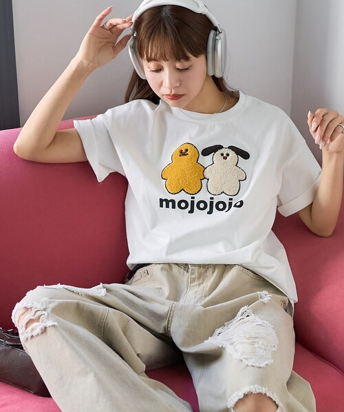 PUBLUX（パブリュクス）の「PUBLUX/パブリュクス mojojojo 相良刺繍 アートTシャツ　限定展開（Tシャツ/カットソー・レディース・グレー/オフホワイト・ﾌﾘ-）」の15枚目の写真