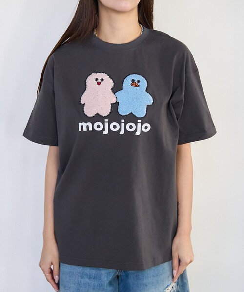❤︎人気色柄❤︎　mojojojo バックプリントTシャツ　限定（チャコールグレー） セール】PUBLUX/パブリュクス mojojojo バックプリントTシャツ