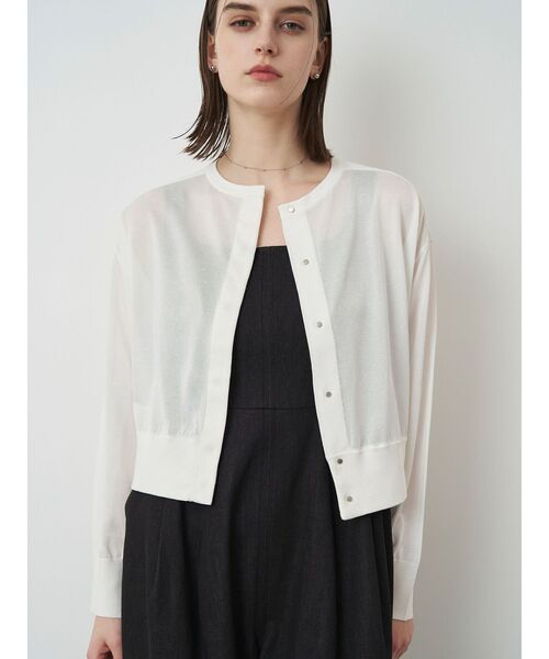 ELENDEEK（エレンディーク）の「ハイツイストシアーカーディガン（カーディガン/ボレロ・レディース・グリーン/ブラウン/オフホワイト/ダークオレンジ・FREE）」の9枚目の写真