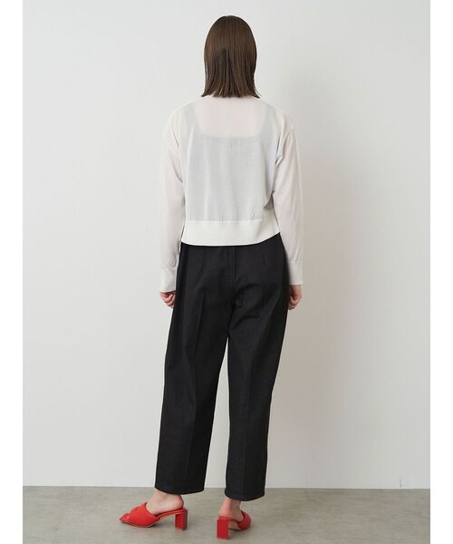 ELENDEEK（エレンディーク）の「ハイツイストシアーカーディガン（カーディガン/ボレロ・レディース・グリーン/ブラウン/オフホワイト/ダークオレンジ・FREE）」の6枚目の写真