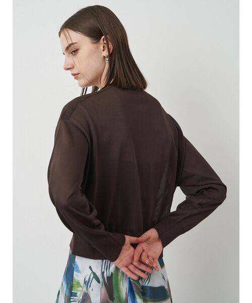 ELENDEEK（エレンディーク）の「ハイツイストシアーカーディガン（カーディガン/ボレロ・レディース・グリーン/ブラウン/オフホワイト/ダークオレンジ・FREE）」の19枚目の写真