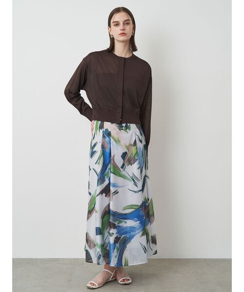 ELENDEEK（エレンディーク）の「ハイツイストシアーカーディガン（カーディガン/ボレロ・レディース・グリーン/ブラウン/オフホワイト/ダークオレンジ・FREE）」の18枚目の写真