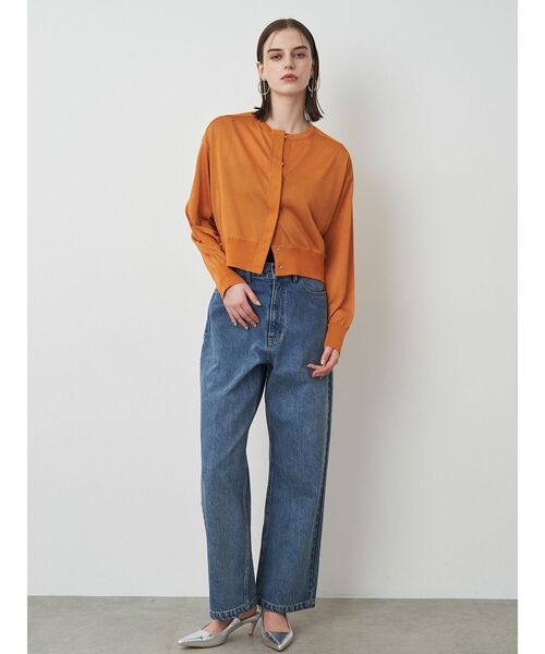 ELENDEEK（エレンディーク）の「ハイツイストシアーカーディガン（カーディガン/ボレロ・レディース・グリーン/ブラウン/オフホワイト/ダークオレンジ・FREE）」の13枚目の写真