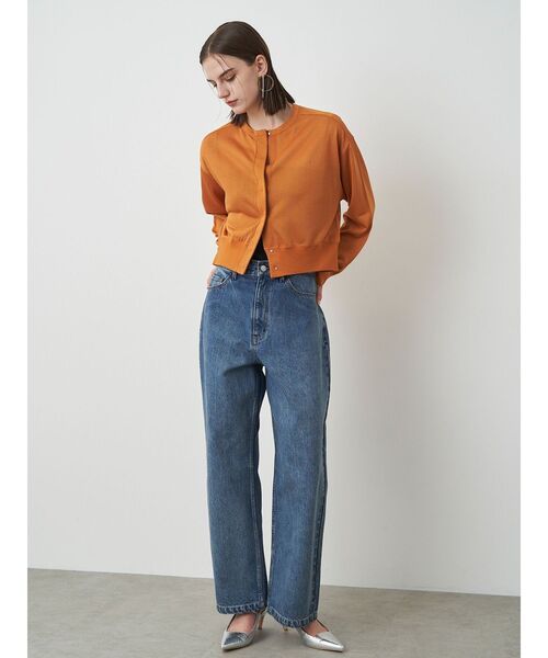 ELENDEEK（エレンディーク）の「ハイツイストシアーカーディガン（カーディガン/ボレロ・レディース・グリーン/ブラウン/オフホワイト/ダークオレンジ・FREE）」の5枚目の写真