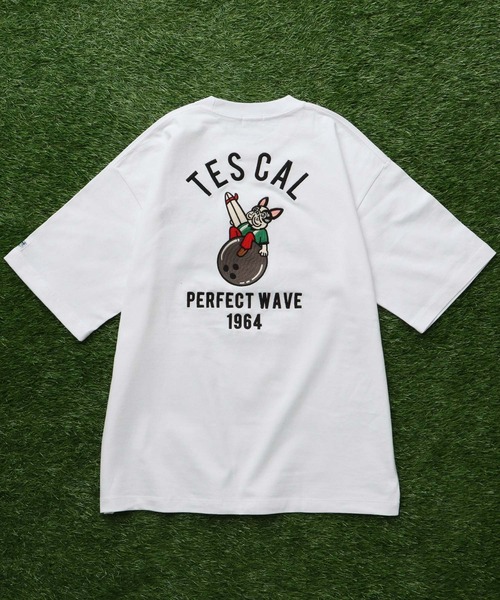 The Endless Summer（エンドレスサマー）の「TES BOWLING EMB BIG T-SHIRT / ビッグシルエットTシャツ（Tシャツ/カットソー・メンズ・ネイビー/ホワイト/ブラック/ブラウン・SMALL/X-LARGE/LARGE/MEDIUM）」の5枚目の写真