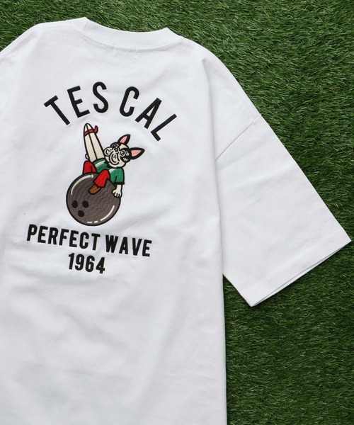 The Endless Summer（エンドレスサマー）の「TES BOWLING EMB BIG T-SHIRT / ビッグシルエットTシャツ（Tシャツ/カットソー・メンズ・ネイビー/ホワイト/ブラック/ブラウン・SMALL/X-LARGE/LARGE/MEDIUM）」の6枚目の写真