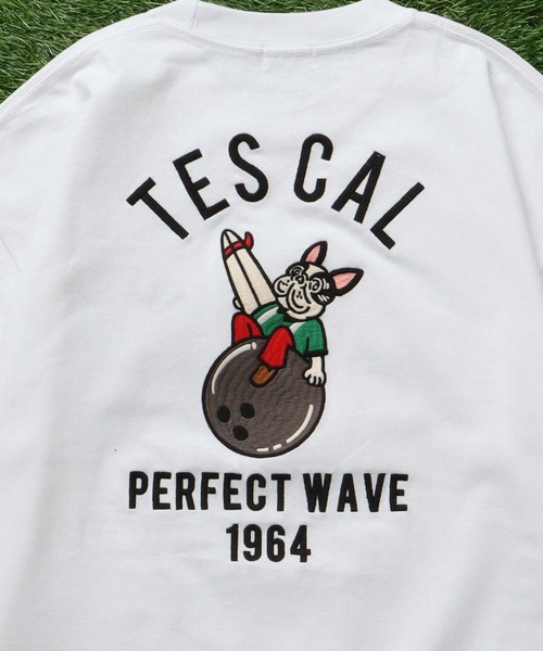 The Endless Summer（エンドレスサマー）の「TES BOWLING EMB BIG T-SHIRT / ビッグシルエットTシャツ（Tシャツ/カットソー・メンズ・ネイビー/ホワイト/ブラック/ブラウン・SMALL/X-LARGE/LARGE/MEDIUM）」の7枚目の写真