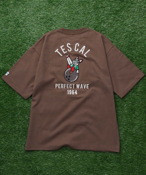 The Endless Summer（エンドレスサマー）の「TES BOWLING EMB BIG T-SHIRT / ビッグシルエットTシャツ（Tシャツ/カットソー・メンズ・ネイビー/ホワイト/ブラック/ブラウン・SMALL/X-LARGE/LARGE/MEDIUM）」の16枚目の写真