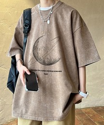 【WARAIJOGO】PLANET惑星プリントオーバーサイズTシャツ(NEZ)
