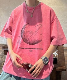 WARAIJOGO（ワライジョウゴ）の「【WARAIJOGO】PLANET惑星プリントオーバーサイズTシャツ(NEZ)（Tシャツ/カットソー）」