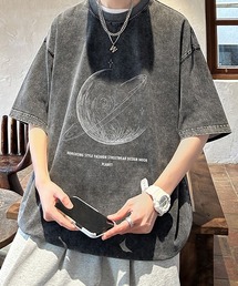 【WARAIJOGO】PLANET惑星プリントオーバーサイズTシャツ(NEZ)