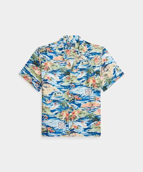 シャツ クラシック フィット ビーチプリント キャンプ シャツ メンズ クラシック フィット ビーチプリント キャンプ シャツ | ポロ ラルフ