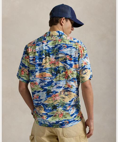 シャツ クラシック フィット ビーチプリント キャンプ シャツ メンズ クラシック フィット ビーチプリント キャンプ シャツ | ポロ ラルフ