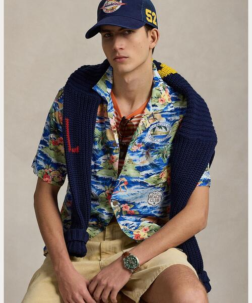 シャツ クラシック フィット ビーチプリント キャンプ シャツ メンズ クラシック フィット ビーチプリント キャンプ シャツ | ポロ ラルフ