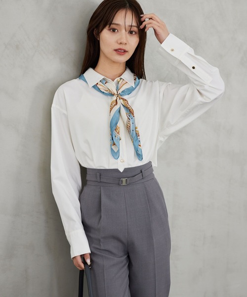 Andemiu（アンデミュウ）の「キンボタンシャツⅡ453144（シャツ/ブラウス・レディース・ライトピンク/ライトブルー/ホワイト・FREE）」の2枚目の写真