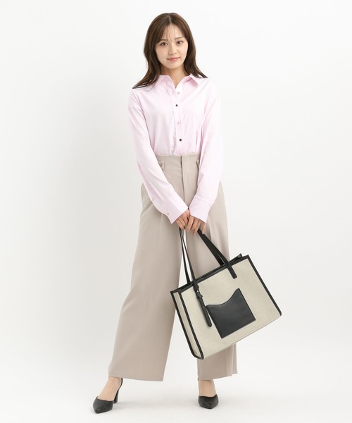 Andemiu（アンデミュウ）の「キンボタンシャツⅡ453144（シャツ/ブラウス・レディース・ライトピンク/ライトブルー/ホワイト・FREE）」の6枚目の写真