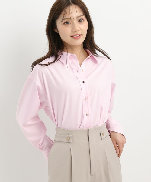 Andemiu（アンデミュウ）の「キンボタンシャツⅡ453144（シャツ/ブラウス・レディース・ライトピンク/ライトブルー/ホワイト・FREE）」の7枚目の写真