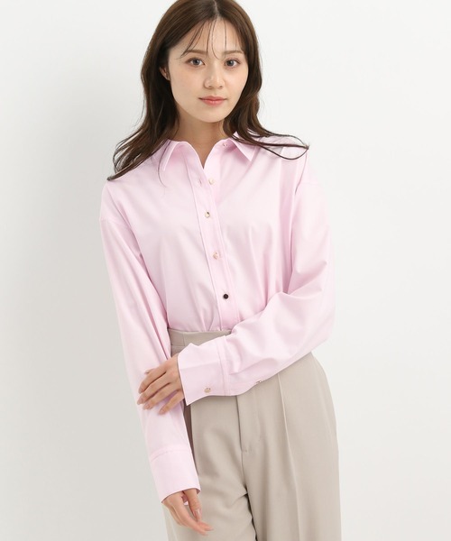 Andemiu（アンデミュウ）の「キンボタンシャツⅡ453144（シャツ/ブラウス・レディース・ライトピンク/ライトブルー/ホワイト・FREE）」の8枚目の写真