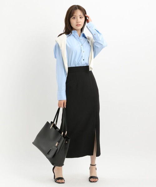 Andemiu（アンデミュウ）の「キンボタンシャツⅡ453144（シャツ/ブラウス・レディース・ライトピンク/ライトブルー/ホワイト・FREE）」の10枚目の写真