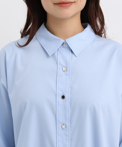 Andemiu（アンデミュウ）の「キンボタンシャツⅡ453144（シャツ/ブラウス・レディース・ライトピンク/ライトブルー/ホワイト・FREE）」の14枚目の写真