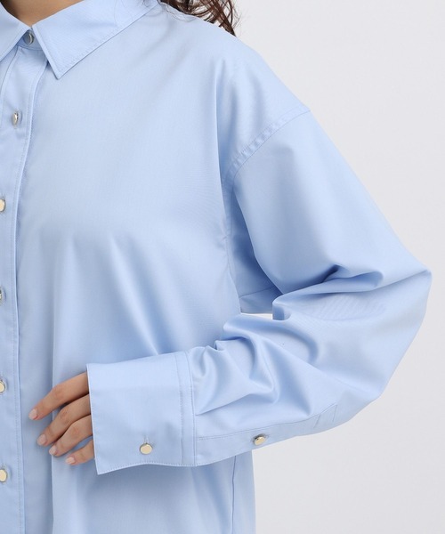 Andemiu（アンデミュウ）の「キンボタンシャツⅡ453144（シャツ/ブラウス・レディース・ライトピンク/ライトブルー/ホワイト・FREE）」の15枚目の写真