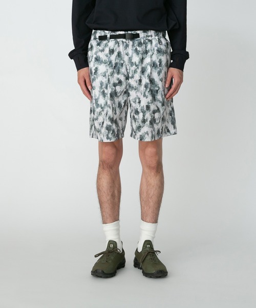 Snow Peak(スノーピーク)の「Snow Peak / Printed Breathable Quick Dry Shorts ショートパンツ(その他パンツ・メンズ・グリーン/グレー・L/XL/S/M)」の1枚目の写真