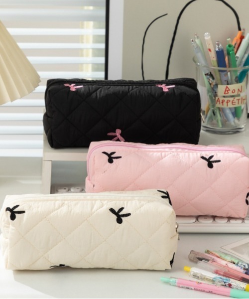 キルティングリボンペンポーチ（ポーチ）｜Made in I（メイドインアイ