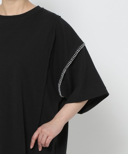 LEPSIM（レプシィム）の「リメイクステッチチュニックワンピース　992068（チュニック・レディース・レッド/オフホワイト/チャコールグレー/ブラック/イエロー/ライトグリーン・FREE）」の14枚目の写真