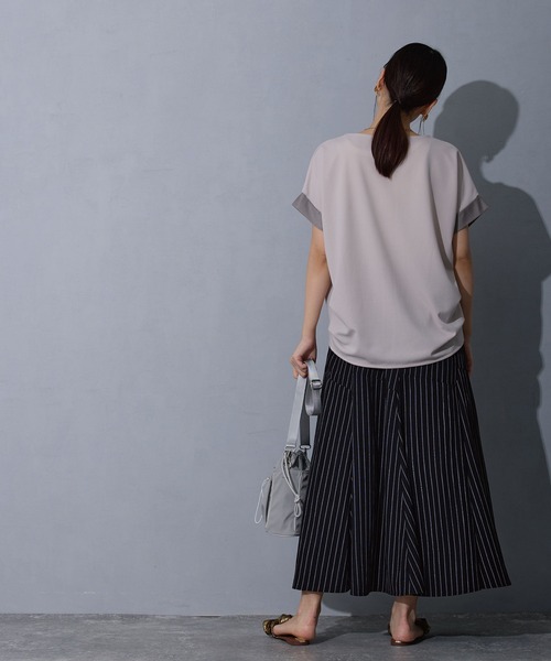 NICOLE white（ニコルホワイト）の「ストライプスカート（スカート・レディース・ブラック/オフホワイト/グレー・FREE）」の16枚目の写真