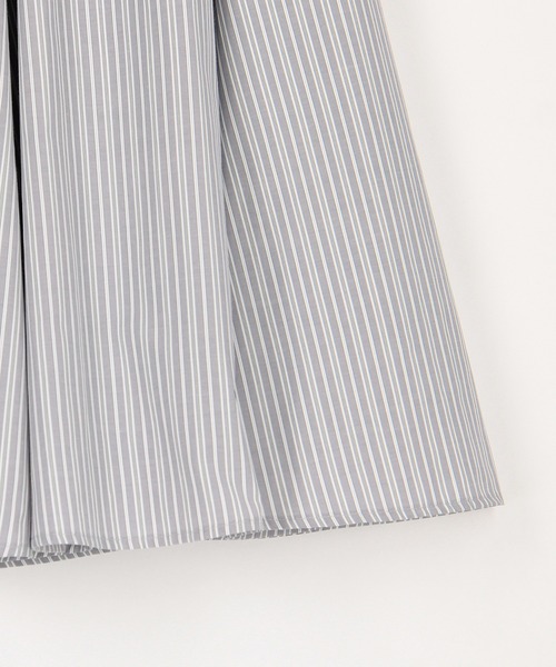 NICOLE white（ニコルホワイト）の「ストライプスカート（スカート・レディース・ブラック/オフホワイト/グレー・FREE）」の6枚目の写真