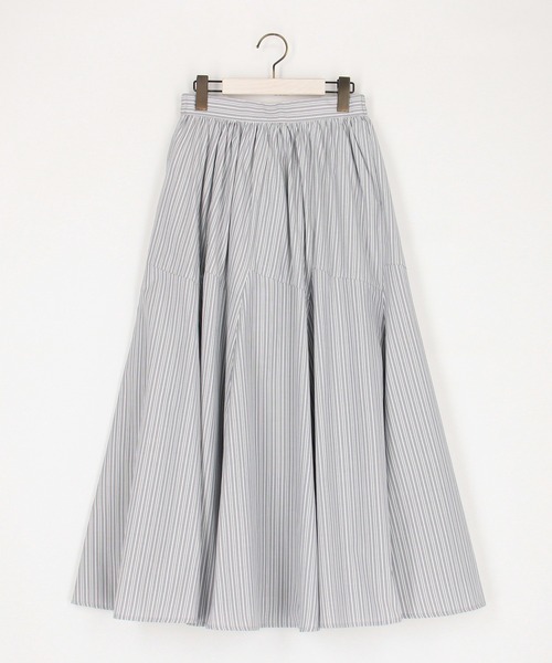NICOLE white（ニコルホワイト）の「ストライプスカート（スカート・レディース・ブラック/オフホワイト/グレー・FREE）」の12枚目の写真
