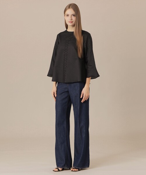 MACKINTOSH LONDON（マッキントッシュ ロンドン）の「コットンラミーエンブロイダリーブラウス（シャツ/ブラウス・レディース・オフホワイト/オレンジ/ベージュ系その他/ブラック・38/40）」の11枚目の写真